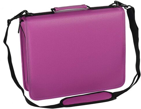 حقيبة مقلمة ملونة من جلد البولي يوريثان تحتوي على 180 فتحة من شولانر، حقيبة حمل ذات سعة كبيرة لأقلام الرصاص الملونة المائية وأقلام كرايولا الملونة وأقلام ماركو وأقلام الجل (أسود، 180) in Kuwait