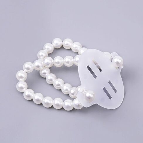 mollensiuer 4 Pieces Elastic Pearl Wrist Bands Wristlets Corsage Accessories Stretch Pearl Wedding Wrist Corsages DIY Decorate Accessories for Wedding Prom Bride Handmade Corsage in Saudi Arabia