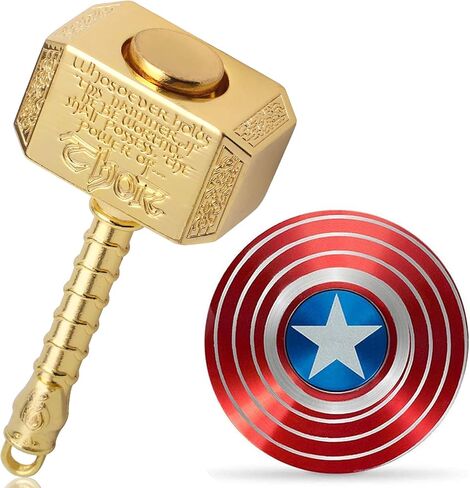 Fidget Chain Hammer Spinners Metal with Star Fidget Finger Spinner Toy, Anxiety Toy Focus Copper Brass Fidget Toys Fingertip Gyro Stress Relief Gifts for Kids Adults(Golden) in Saudi Arabia