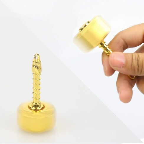 Fidget Chain Hammer Spinners Metal with Star Fidget Finger Spinner Toy, Anxiety Toy Focus Copper Brass Fidget Toys Fingertip Gyro Stress Relief Gifts for Kids Adults(Golden) in Saudi Arabia