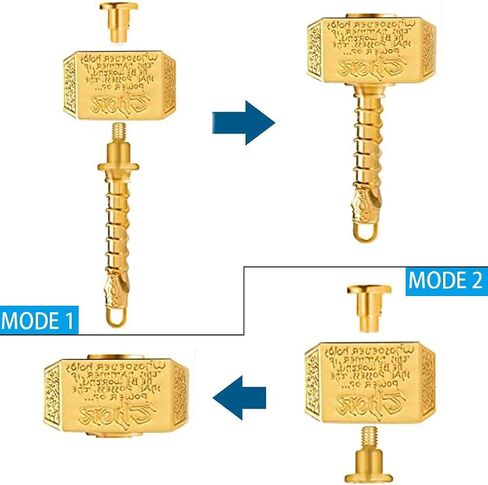 Fidget Chain Hammer Spinners Metal with Star Fidget Finger Spinner Toy, Anxiety Toy Focus Copper Brass Fidget Toys Fingertip Gyro Stress Relief Gifts for Kids Adults(Golden) in Saudi Arabia