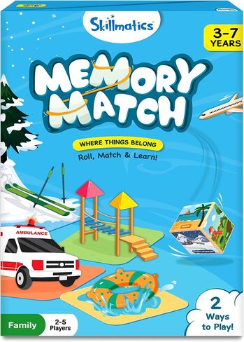 Skillmatics Board Game - Memory Match Animals, Fun & Fast Memory Game for Kids, Preschoolers, Toddlers, Gifts for Boys & Girls Ages 3, 4, 5, 6, 7 in Kuwait
