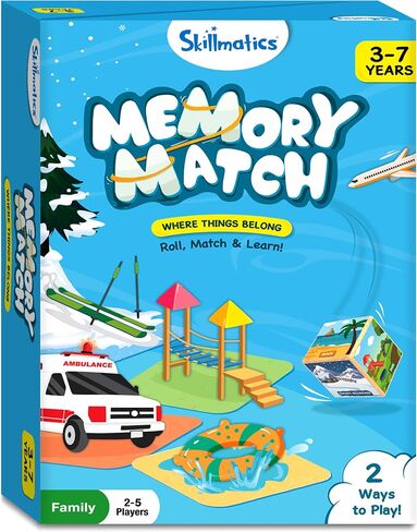 Skillmatics Board Game - Memory Match Animals, Fun & Fast Memory Game for Kids, Preschoolers, Toddlers, Gifts for Boys & Girls Ages 3, 4, 5, 6, 7 in Kuwait