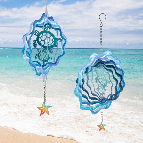 Wind Spinners Hanging, 12 Inches 3D Kinetic Hummingbird Wind Spinner for Yard and Garden Decor Stainless Steel Indoor Outdoor Decor Laser Cut Art Garden Metal Wind Sculptures & Spinners Decorations in Saudi Arabia