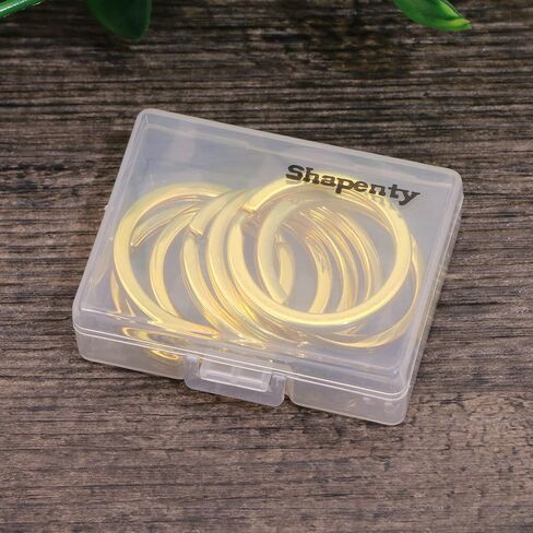 Shapenty 1.2 بوصة مسطحة مقسومة سلسلة مفاتيح حلقة معدنية حلقة حلقة مفاتيح حلقة حلقة حلقة مشبك حلقة حامل (ذهبي، 7 قطع)، ذهبي، 1.2 بوصة in Saudi Arabia