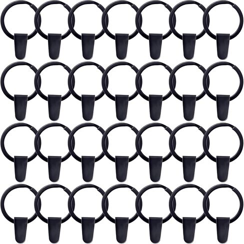 OIIKI 100 Sets Keychain Rings for Crafts, Round Split Key Rings, Metal Keychain Connector with Clear Plastic Snap Tabs, Blanks Key Rings Jump Rings for DIY Crafts Jewelry Making Bulk in Kuwait