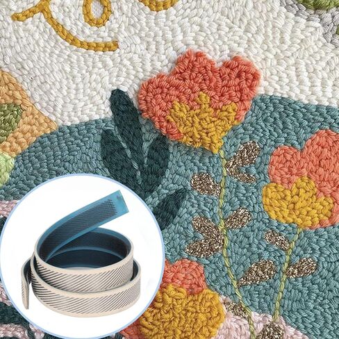 Kadimendium Rug Hooking Supplies, Gripper Strip for Hooking Stainless Steel Needle High Security Tufting Frame Supplies for Carpet Fabrics in Saudi Arabia