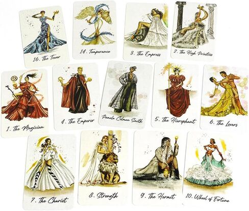 Atesswy Runway Tarot Deck - 78 بطاقة من الحدس العصري والبريق الخالد، إصدار الجيب (4.06 بوصة × 2.36 بوصة) in Kuwait