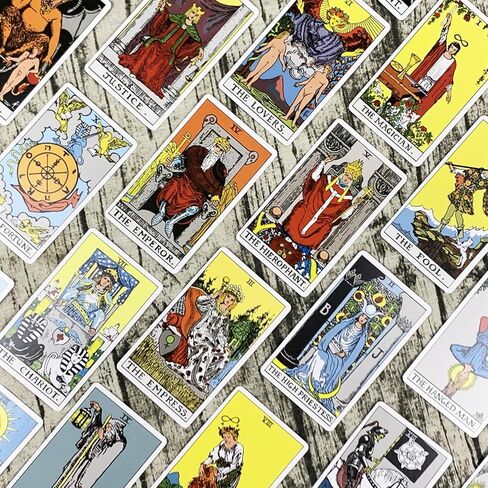 SUNHHX Tarot Cards Set, Holographic Tarot Deck, Classic Tarot Cards with English Instructions Book, Tarot Cards for Beginners in Kuwait