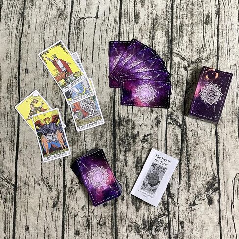 SUNHHX Tarot Cards Set, Holographic Tarot Deck, Classic Tarot Cards with English Instructions Book, Tarot Cards for Beginners in Kuwait