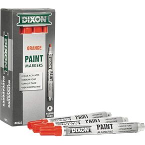 Dixon Industrial Paint Markers, Medium Tip, Box of 12 Markers, Black (80227) in Kuwait