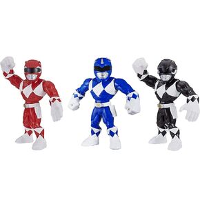 Power Rangers Playskool Heroes Mega Mighties Power Rangers 3-Pack - Red, Blue and Black Ranger 10-Inch Action Figures, Kids Ages 3 and Up (Amazon Exclusive) in Kuwait