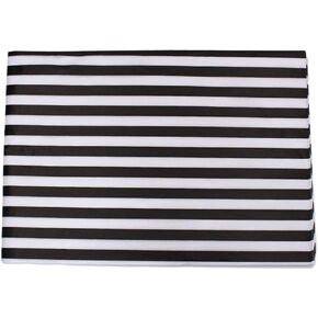 Md trade Stripes Tissue Paper Stripes Wrapping Paper, Black and White, 28 Inch by 20 Inch, 30 Sheets in Kuwait