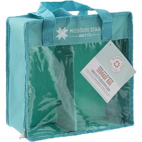 حقيبة تخزين ميسوري ستار للأقمشة مسبقة القطع لخياطة اللحف | منظم صندوق الخياطة يحمل أرباع الدهون، وحزم السحر، وكعك الطبقات | حقيبة حمل من القماش مع فواصل قابلة للإزالة، وردي صغير، NOT4569 in Kuwait