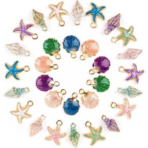 AUEAR, Ocean Starfish Conch Seashell Enamel Charms Pendants for DIY Jewelry Making in Kuwait