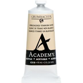 Grumbacher Academy Acrylic Paint, Gloss, 90ml/3 oz Metal Tube, Mixing White in Kuwait