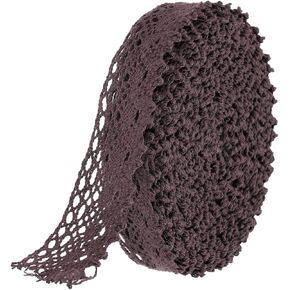 MECCANIXITY Brown 1.1 Inch Wide 10 Yards Cotton Lace Ribbon Lace Trim for Screwing,DIY Craft, Gift Wrappers, Scrapbooking Decoration
