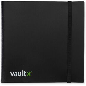 Vault X Binder - مجلد ألبوم بطاقات التداول ذو 12 جيبًا - مجلد جيب تحميل جانبي 480 لـ TCG (أسود) in Kuwait
