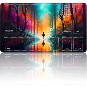 Playmat for MTG Magic Size 24x14 Inch Game Mats Tabletop Magic Play Mats,Premium Smooth Rubber Surface, Mousepad Compatible Qindaiwen for MTG RPG CCG Trading Card Game Play mats, Bear