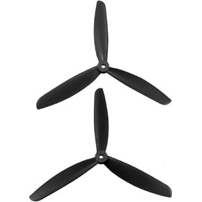 uxcell RC Propellers 3 Prop CW CCW with Adapter Ring 9045 9x4.5 Inch Multi-Rotor for RC Aircraft, Nylon Black 1 Pair