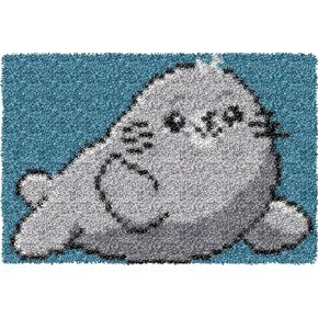 YP Latch Hook Kits for Adults DIY Rug Tapestry Kits with Printed Canvas Embroidery Kits Festival Gifts Home Decoration (Fox,11.8inch X 11.8inch) in Kuwait