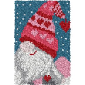 YP Latch Hook Kits for Kids Adults DIY Rug Tapestry Kits with Printed Canvas Embroidery Kits Festival Gifts Home Decoration (Penguin,11.8inch X 11.8inch)