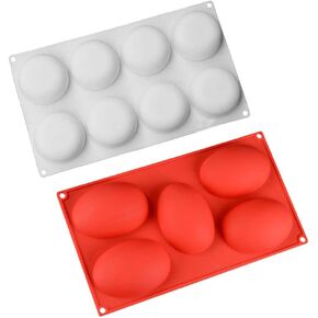 2 Mandala Dot Painting Rock Stone Pebble Molds Oval and Urchin Shape Silicone