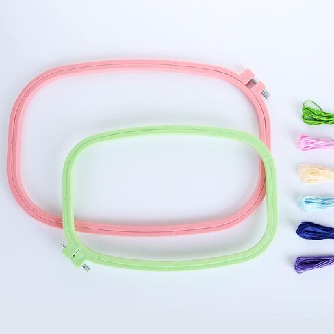 FVIEXE 5PCS Square Embroidery Hoops Set Rectangular, ABS Plastic Cross Stitch Hoop 5 Inch 6 Inch 10 Inch 13 Inch 16 Inch Embroidery Hoop for Art Craft Handy Sewing (Pack of 5 Sizes) in Kuwait