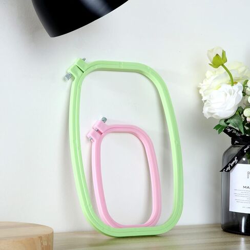 FVIEXE 5PCS Square Embroidery Hoops Set Rectangular, ABS Plastic Cross Stitch Hoop 5 Inch 6 Inch 10 Inch 13 Inch 16 Inch Embroidery Hoop for Art Craft Handy Sewing (Pack of 5 Sizes) in Kuwait