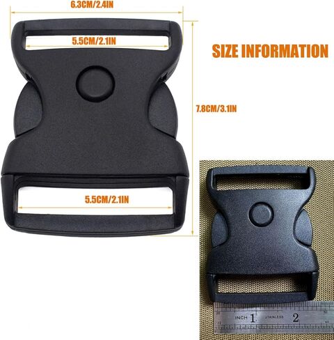 ليثرفست مشبك تثبيت ثلاثي مقاس 2 انش، نظام مشبك بديل لحزام شديد التحمل مقاس 2 انش، مشابك تثبيت سريعة الفك الجانبية، عبوة من قطعتين in Kuwait