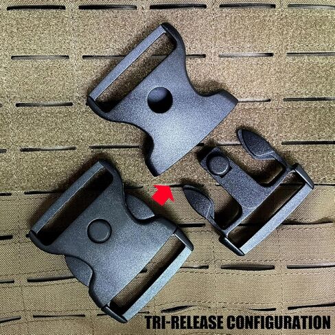 ليثرفست مشبك تثبيت ثلاثي مقاس 2 انش، نظام مشبك بديل لحزام شديد التحمل مقاس 2 انش، مشابك تثبيت سريعة الفك الجانبية، عبوة من قطعتين in Kuwait