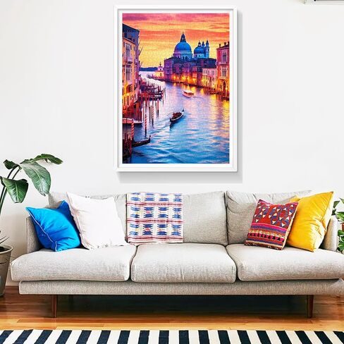 لغز Edsjegn 1000 قطعة للبالغين، ألغاز الصور المقطوعة 1000 قطعة، ألغاز للبالغين 1000 قطعة وما فوق، ألغاز صعبة، ألعاب ألغاز، ألغاز غروب الشمس في البندقية in Kuwait