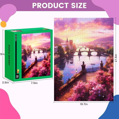 لغز Edsjegn 1000 قطعة للبالغين، ألغاز الصور المقطوعة 1000 قطعة للبالغين، ألغاز للبالغين 1000 قطعة وما فوق، ألغاز كبيرة، ألغاز زهرة ساكورا in Kuwait