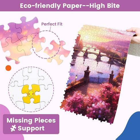 لغز Edsjegn 1000 قطعة للبالغين، ألغاز الصور المقطوعة 1000 قطعة للبالغين، ألغاز للبالغين 1000 قطعة وما فوق، ألغاز كبيرة، ألغاز زهرة ساكورا in Kuwait