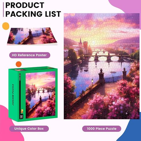 لغز Edsjegn 1000 قطعة للبالغين، ألغاز الصور المقطوعة 1000 قطعة للبالغين، ألغاز للبالغين 1000 قطعة وما فوق، ألغاز كبيرة، ألغاز زهرة ساكورا in Kuwait