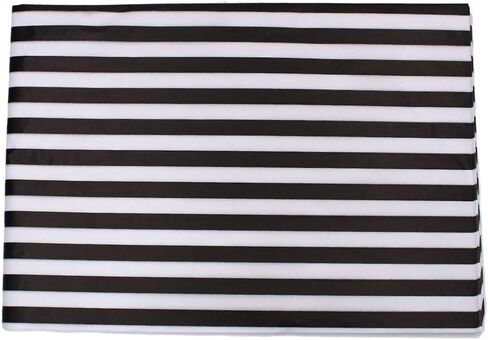 Md trade Stripes Tissue Paper Stripes Wrapping Paper, Black and White, 28 Inch by 20 Inch, 30 Sheets in Kuwait