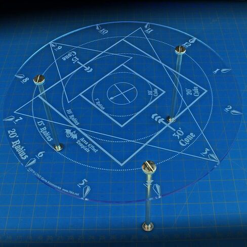 LITKO Elevated RPG Damage & Spell Template, Transparent Light Blue in Saudi Arabia