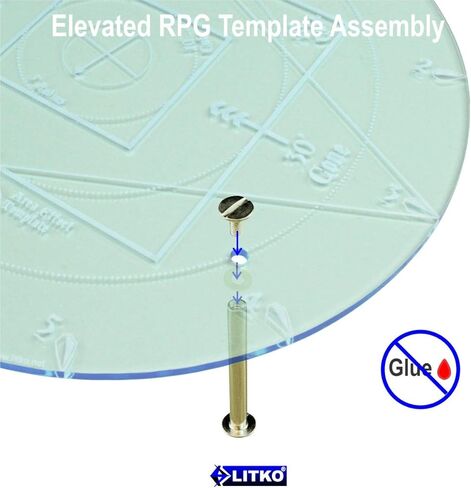 LITKO Elevated RPG Damage & Spell Template, Transparent Light Blue in Saudi Arabia
