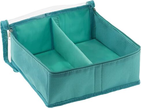 حقيبة تخزين ميسوري ستار للأقمشة مسبقة القطع لخياطة اللحف | منظم صندوق الخياطة يحمل أرباع الدهون، وحزم السحر، وكعك الطبقات | حقيبة حمل من القماش مع فواصل قابلة للإزالة، وردي صغير، NOT4569 in Kuwait