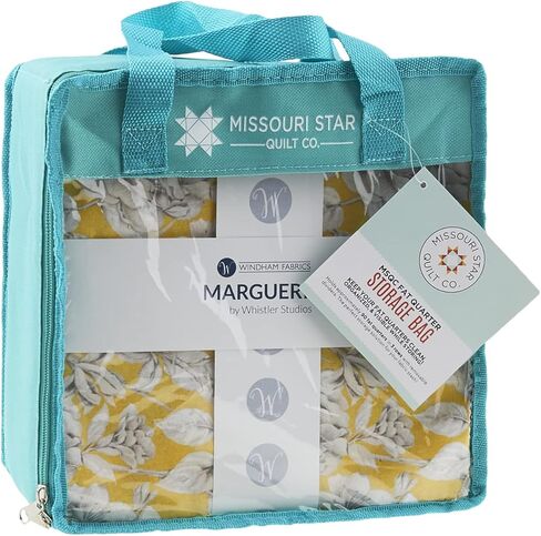 حقيبة تخزين ميسوري ستار للأقمشة مسبقة القطع لخياطة اللحف | منظم صندوق الخياطة يحمل أرباع الدهون، وحزم السحر، وكعك الطبقات | حقيبة حمل من القماش مع فواصل قابلة للإزالة، وردي صغير، NOT4569 in Kuwait