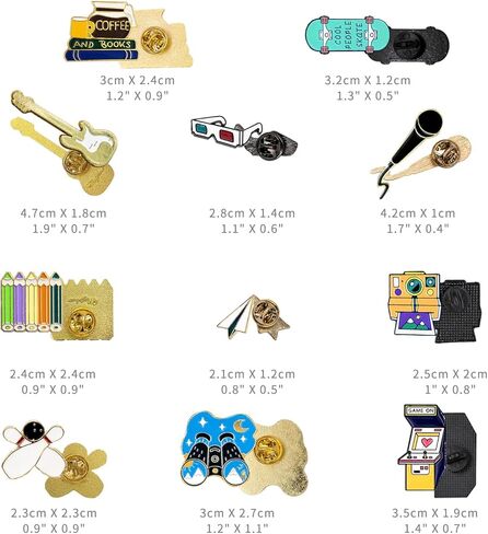 11 Pieces Enamel Pin Badges Brooch Pins Badges Metal Badge Pins Fashional Accessory for Women Teenager Suitable for Clothing Bags Jackets DIY Crafts (Go Wild) in Kuwait