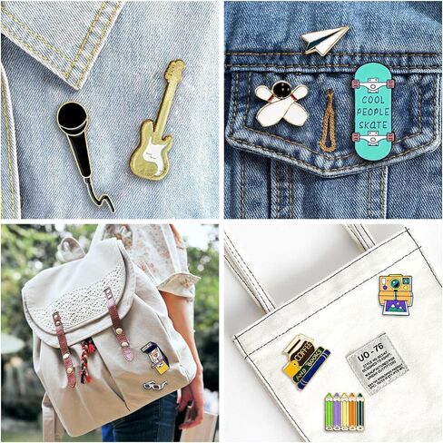 11 Pieces Enamel Pin Badges Brooch Pins Badges Metal Badge Pins Fashional Accessory for Women Teenager Suitable for Clothing Bags Jackets DIY Crafts (Go Wild) in Kuwait