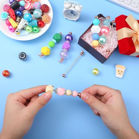 Hicarer 20 Pcs Beadable Keychain Bars Blanks Bulk Key Chain Making Supplies Beadable Metal Bar Links for Jewelry Making Keychain Bars Accessories for DIY Projects Pendant Charms (Black) in Kuwait