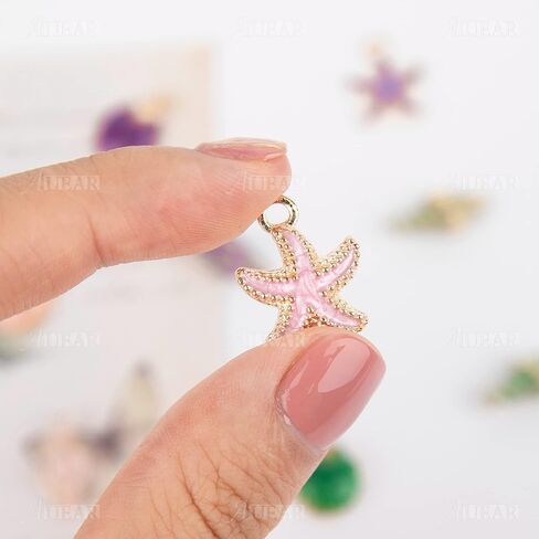 AUEAR, Ocean Starfish Conch Seashell Enamel Charms Pendants for DIY Jewelry Making in Kuwait