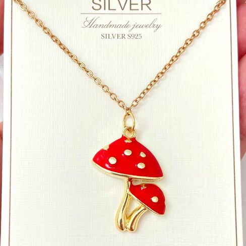 Anjulery 50 قطعة من سحر الفطر المينا للأقراط والقلائد والأساور والإشارات المرجعية والمعلقات وسلاسل المفاتيح وسحر زجاج النبيذ وعلامات الغرز والحرف اليدوية (50 قطعة فطر-D) in Kuwait