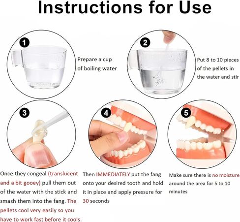 vovea أنياب أسنان مصاصي الدماء - أسنان وهمية للهالوين، أنياب مصاص دماء واقعية، إكسسوارات زي مصاصي الدماء للنساء والرجال في حفلات الهالوين، 3 أزواج 3 أحجام مع مادة لاصقة in Kuwait