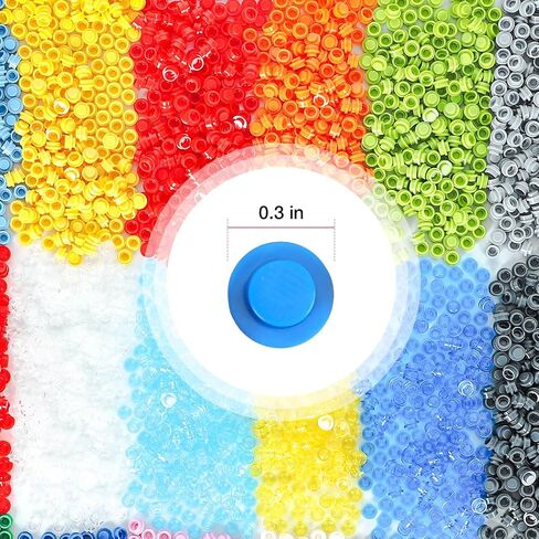 2800PCS Pixel Bricks, 1X1 Round Plates - 28 Colors Building Blocks Parts and Pieces - Pixel Arts Dots Bulk Studs Accessories Kit Compatible with Major Brand 98138, Multicolored 2 in Kuwait
