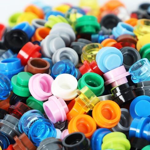 2800PCS Pixel Bricks, 1X1 Round Plates - 28 Colors Building Blocks Parts and Pieces - Pixel Arts Dots Bulk Studs Accessories Kit Compatible with Major Brand 98138, Multicolored 2 in Kuwait
