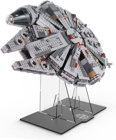 حامل عرض أكريليك NAOCARD لمجموعة بناء Lego Star Wars Millennium Falcon 75257/75105 - حامل عرض عمودي لنموذج Lego 75257 Starship in Kuwait