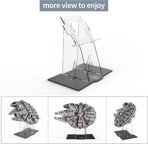 حامل عرض أكريليك NAOCARD لمجموعة بناء Lego Star Wars Millennium Falcon 75257/75105 - حامل عرض عمودي لنموذج Lego 75257 Starship in Kuwait